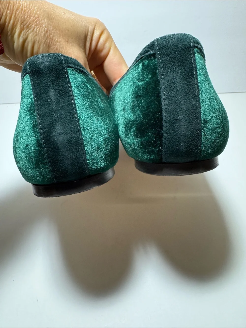 J. Crew Womens Marie Velvet Tassel Loafers Green Flat Smoking slipper size 10